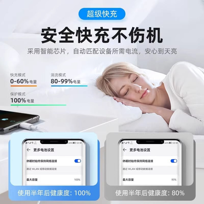 Suitable for huawei charger 120w super fast charging head one to three fast charging data cable mobile phone charging head wholesale