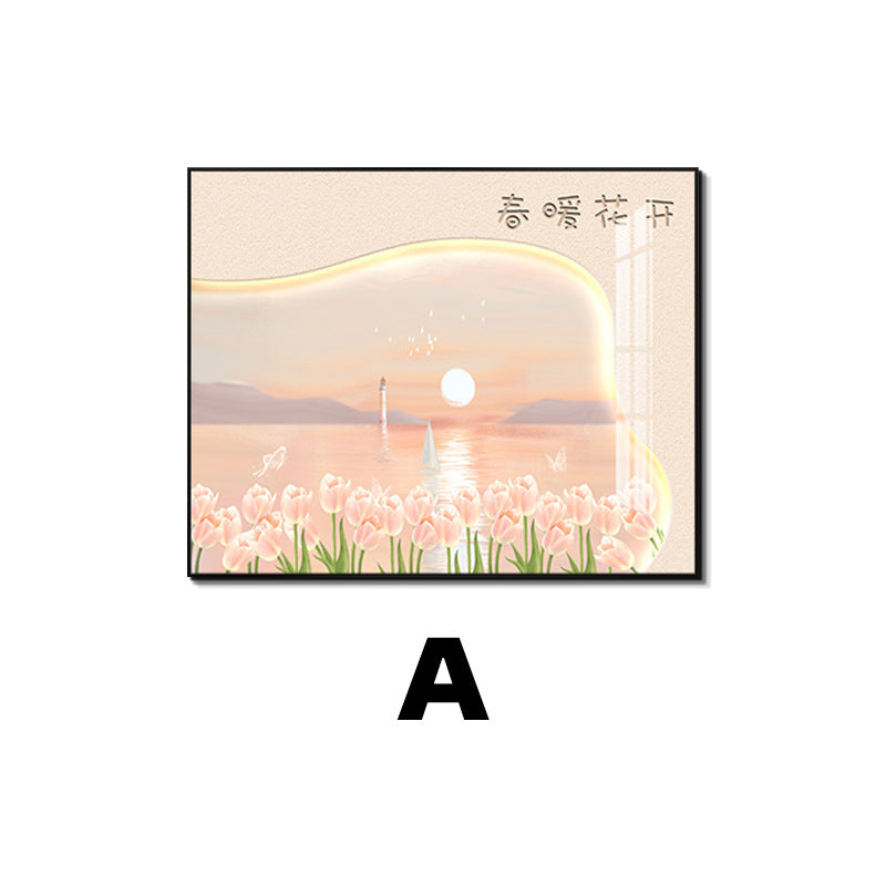 Cream wind meter box decorative painting multimedia distribution box non-punching mural weak electric box switch box blocking hanging painting