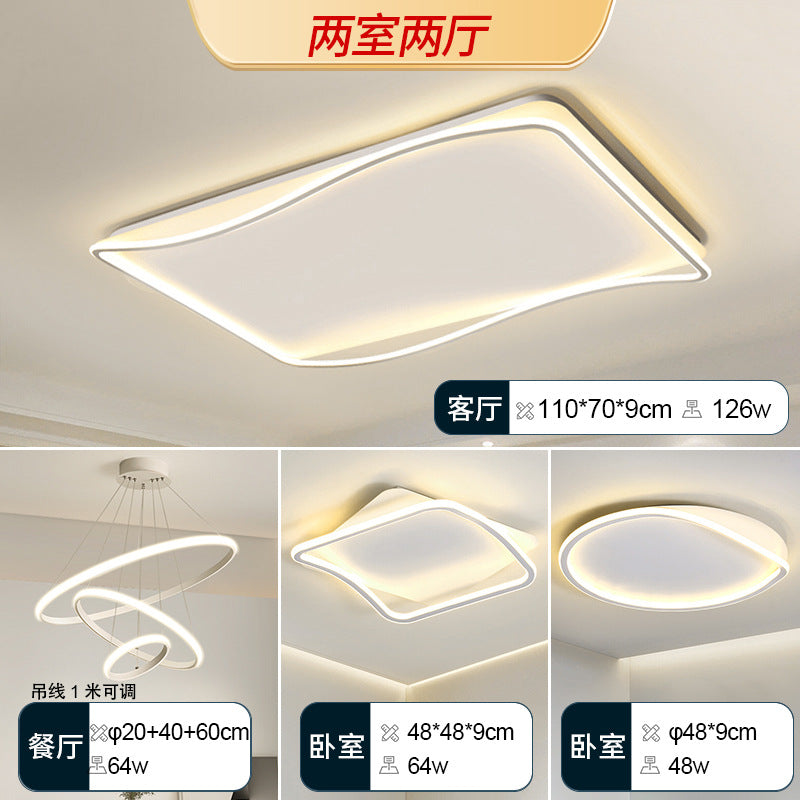 Full Spectrum Ceiling Light Bedroom Light Minimalist Rectangle Modern Simple Nordic Lighting Home Zhongshan Living Room Main Light