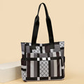 Women's handbag 2026 new collection: large capacity tote bag, fashionable and versatile shoulder bag, color block plaid mom bag
