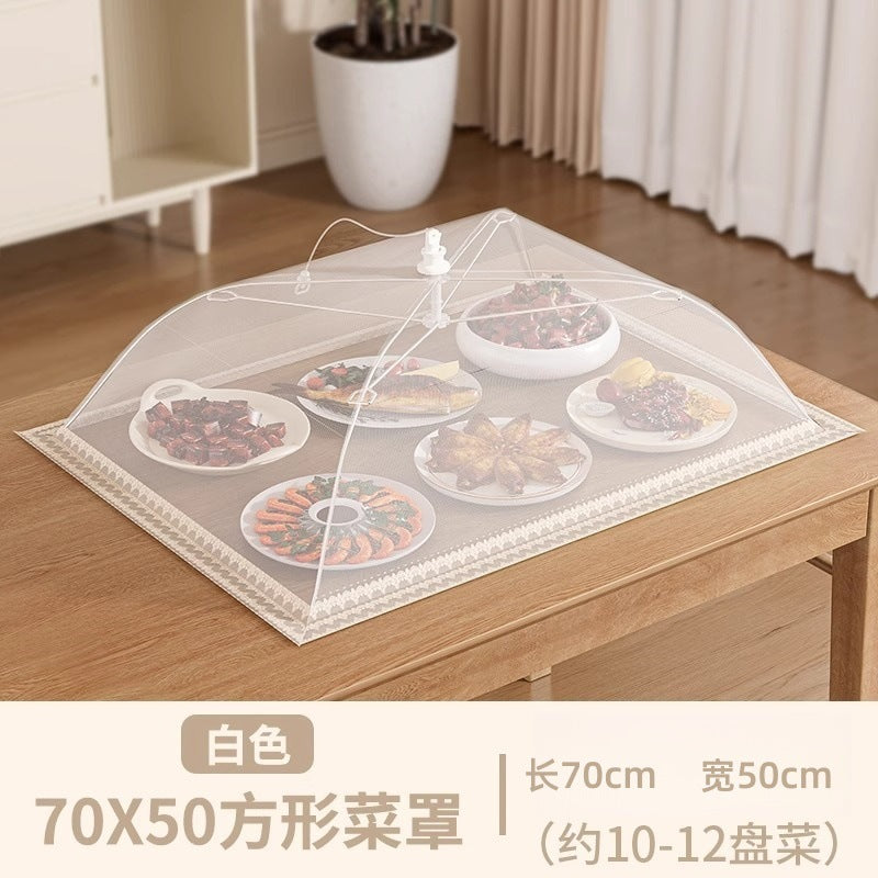 Cover for vegetables, household dining table, food dust cover, extra large kitchen anti-mosquito cover for leftovers, bowl cover, foldable