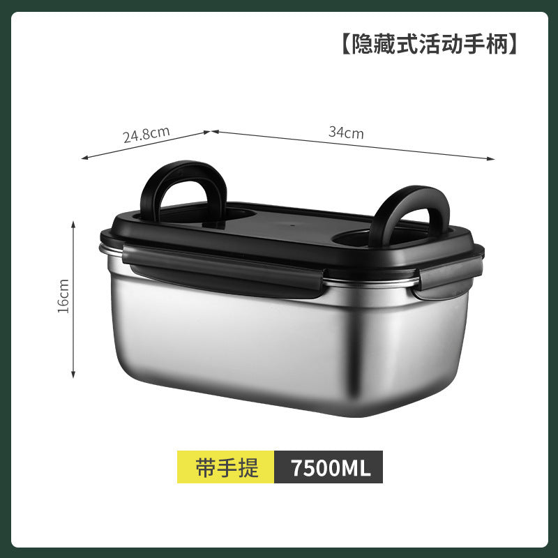 304 stainless steel food storage container - refrigerator & freezer safe, vacuum-sealed lunch box, food preservation container, rice box, and kimchi jar