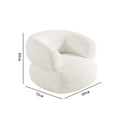 Single u-shaped chair (sheep velvet)