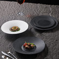 Hotel personalized frosted ceramic western dinnerware set - minimalist solid color polka dot business dinner plates