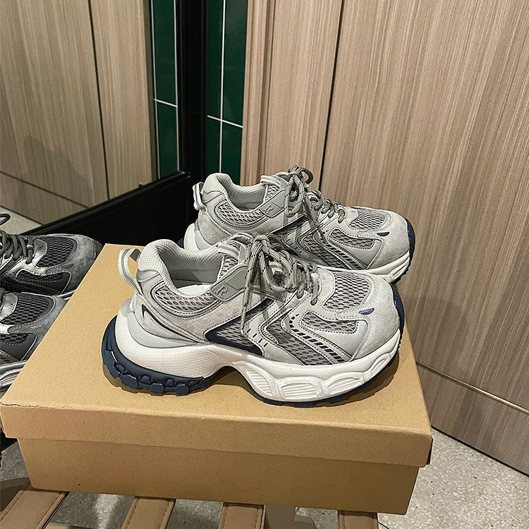 European style chunky platform monster dad shoes for women, 2026 new fashion versatile lightweight student casual athletic running shoes