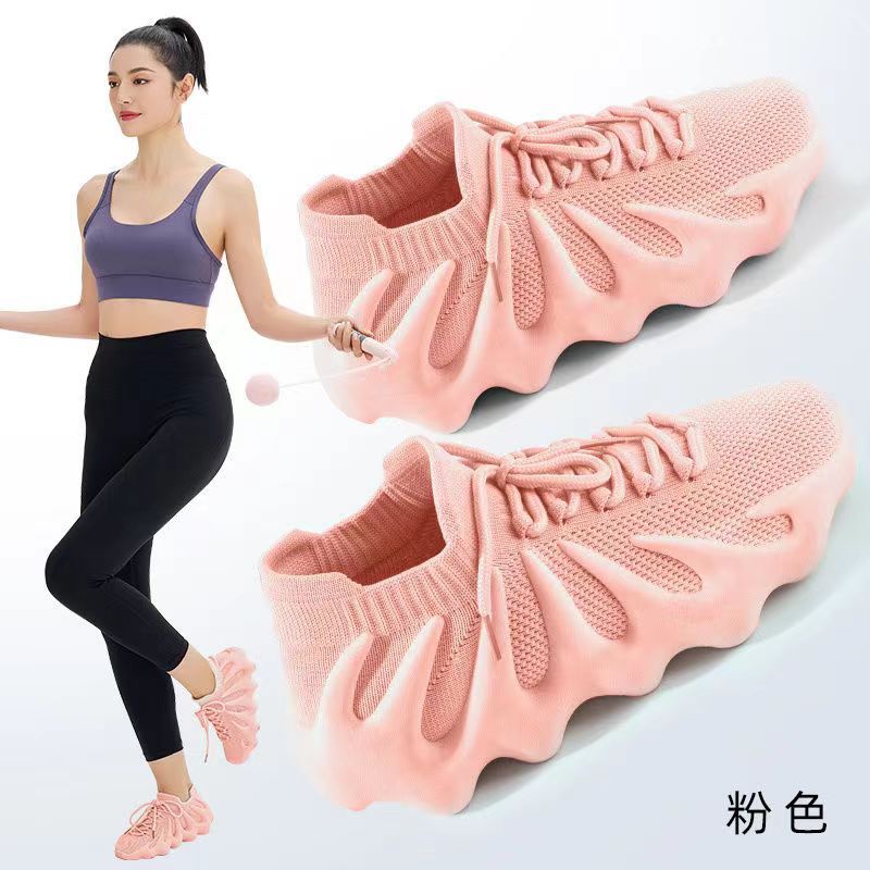 Women's training shoes - indoor fitness, jump rope, thick sole, yoga, anti-slip, shock absorption, lightweight, soft sole, treadmill running shoes