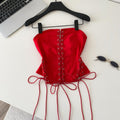 Pure desire sexy sexy sister style tie backtube top vest women's clothes waist slimming lookfashionshort outwear tops