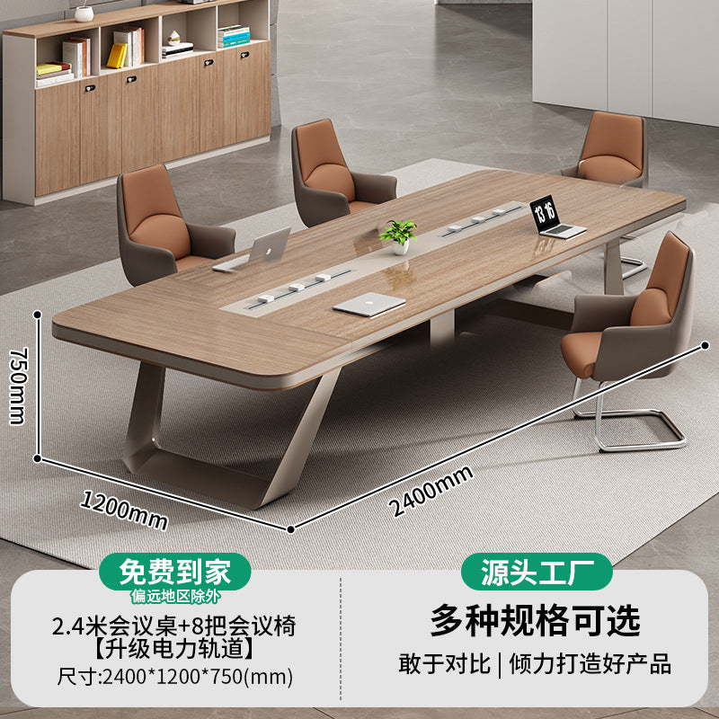Saint li conference table long table training office furniture rectangular table office large casual modern table and chair combination