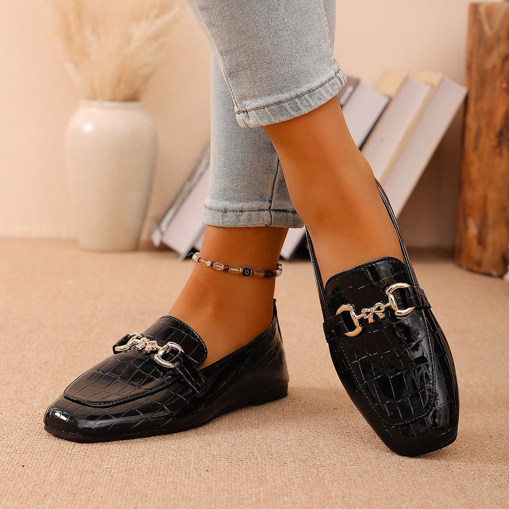 Export  spring new arrival women's shoes british style patent leather flats slip-on loafers flatseasiest for match small leather shoes