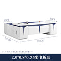 Piano lacquer office desk - designer creative high-end executive desk - stylish white manager supervisor executive desk