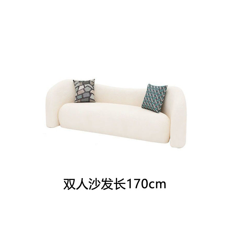 Nordic cream style live broadcast room lambswool sofa simple popular b&b small apartment shaped beauty salon accessible luxury style