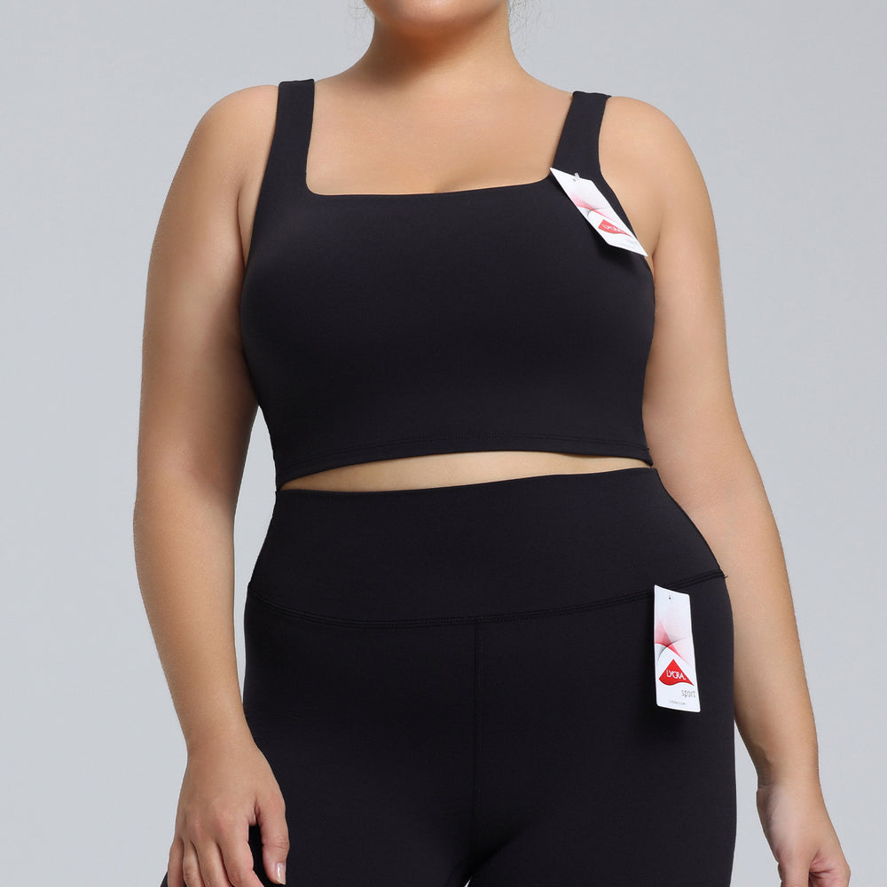 European and american plus size yoga outfit set - premium lycra brushed athletic set for women - running and fitness two-piece set