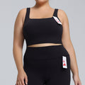 European and american plus size yoga outfit set - premium lycra brushed athletic set for women - running and fitness two-piece set
