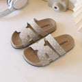 Women's new fashionable polka dot flat sandals with ankle strap – perfect for beach, pool, or skirted outfits