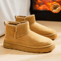 Northeastern snow boots for men winterfleece-linedheattech large cotton shoes for men fur all-in-one cold-proof bread shoes non-slipwaterproof