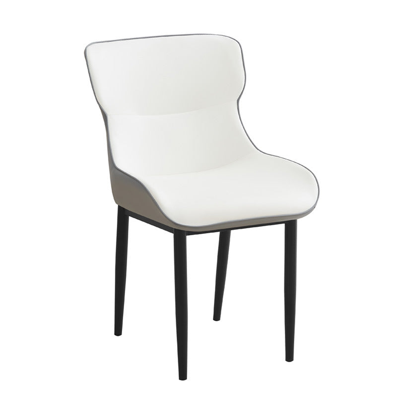 Leather light luxury dining chair - direct from the manufacturer. carbon steel frame, casual chair, customizable in multiple colors, ideal for hotel reception areas