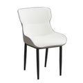 Leather light luxury dining chair - direct from the manufacturer. carbon steel frame, casual chair, customizable in multiple colors, ideal for hotel reception areas