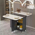 Rectangular (black cabinet + imitation white marble pattern)