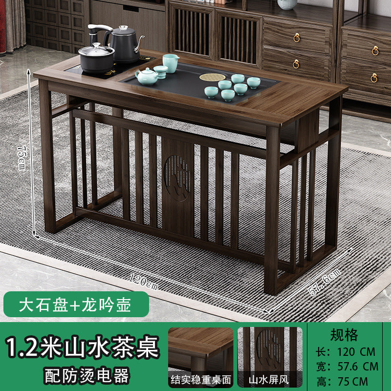 Balcony tea table and chair combination New Chinese-style office household small apartment Kung Fu tea table Boiling water integrated tea making table