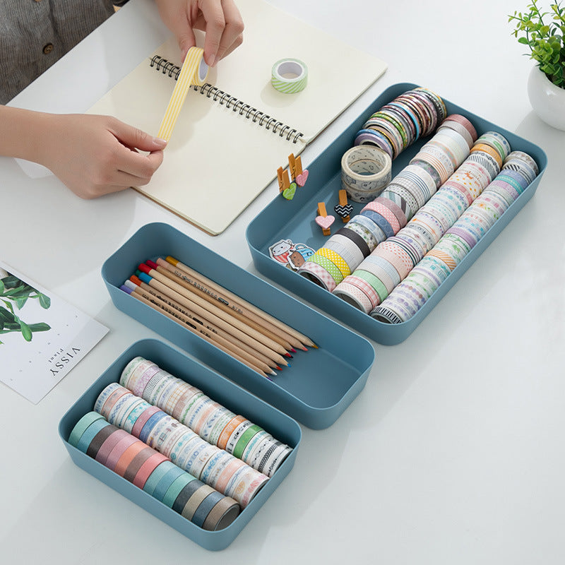 Simple grid storage box, drawer type, cosmetic storage box, desktop stationery, sundries storage artifact, finishing box