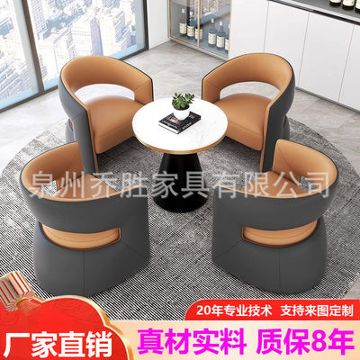 Sales department negotiation table and chairs, hotel lobby, 4s store, business reception sofa, office reception table and four chairs combination