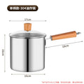 304 stainless steel deep fryer - compact home fryer for small fried foods, skewers, and more - includes filter screen - induction cooker compatible - mini, fuel-efficient fryer