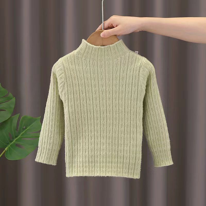 Kids' sweater: new  winter collection - knitted top, fleece-lined, anti-pilling, stylish and warm base layer for babies