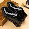 Plus size summer leather shoes for men, 2025 new business formal brogue british casual men's shoes