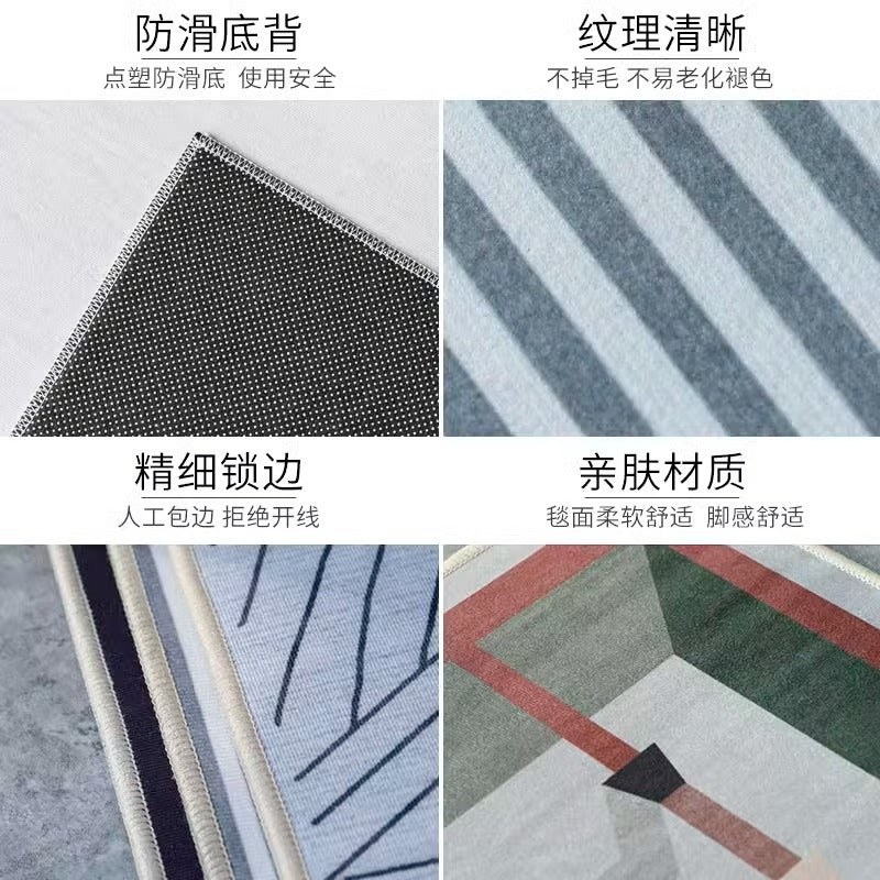 Carpet living room scandinavianins style simple modern bedroom room sofa coffee table floor mat large area full floor for home