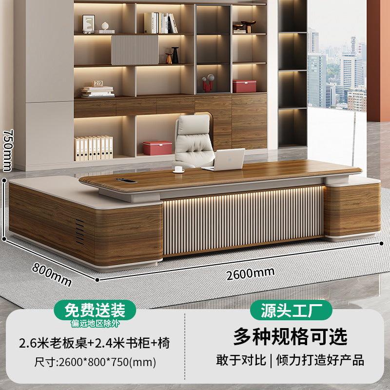 Saint li accessible luxury boss table office desk casual chairman president table executive table manager office table and chair combination