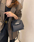 First layer cowhide kelly bag 2024 cross-border new arrival women's bag fashioneasiest for matchretro bag shoulder crossbody genuine leather bag