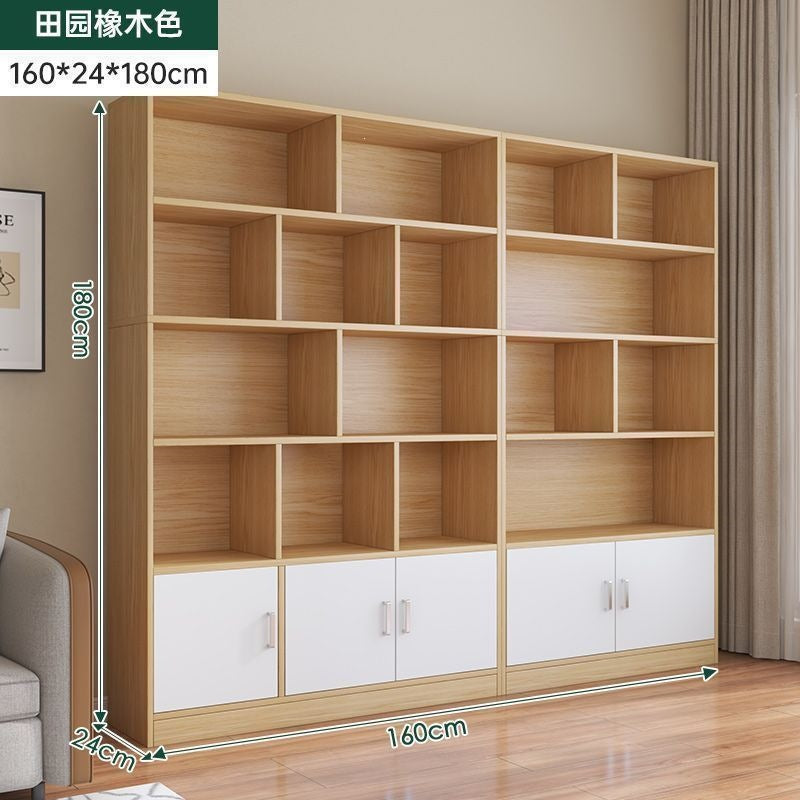 Modern minimalist floor-standing storage rack, wall-mounted certificate cabinet for living room/home use, office file cabinet, simple bookshelf