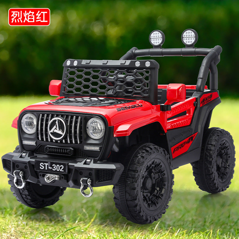 New children's electric off-road remote control with remote control music car car new four-wheeled baby battery car wholesale