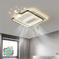 new bedroom light with fan, bladeless fan, voice control, master bedroom ceiling integrated, silent living room fan light