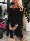 cross-border fashion: european & american style, new casual loose-fit lace sleeveless tank dress for  & export