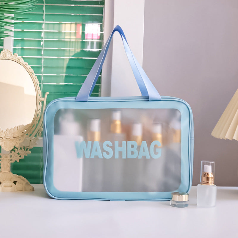 Wash storage bag Premium waterproof single-layer cosmetic bag Portable large-capacity transparent travel cosmetic storage bag