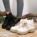 Plus size women's boots for export: new autumn/winter  collection - round toe, square heel, low heel, ankle-length, velcro closure, martin boots