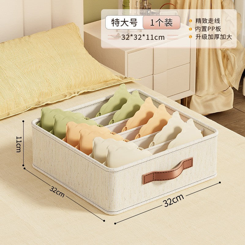 Put underwear storage box, household drawer-type grid artifact, wardrobe, underwear, socks, three-in-one finishing box, box.