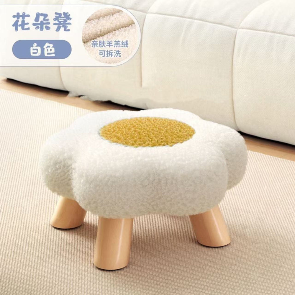 For homeflower low stool popular cloud stool sofa living room kids cute girls bedroom biscuit low stool shoe changing