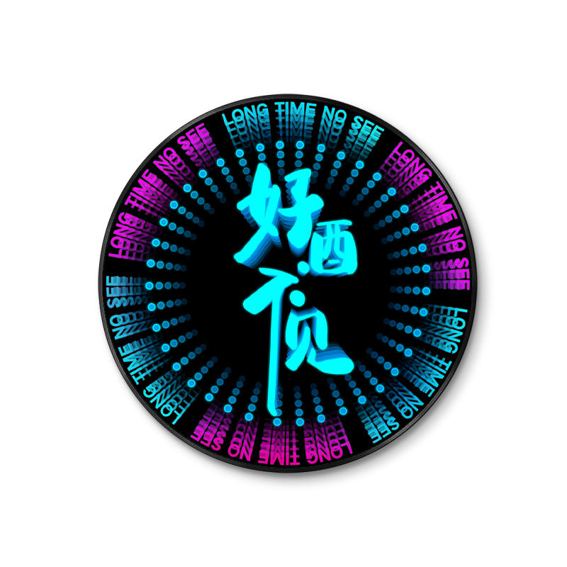 KTV bar wall led dynamic colorful luminous decorative painting nightclub clear bar tavern box imitation lasagna mirror hanging painting