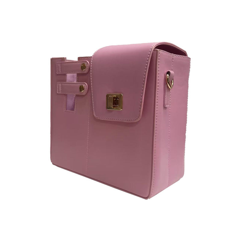 Customized foldable version water cup bag women's fashion portable large capacity shoulder messenger bag multi-functional square bag