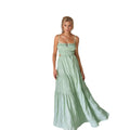 Aliexpress cross-border fashion: new summer european and american style - vintage-inspired, sexy, backless, flowy maxi dress with spaghetti straps