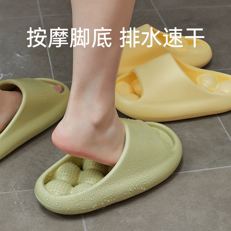 New "cloud-like" massage slippers for women - summer indoor home, couple's bathroom, anti-slip, leak-proof, soft sole sandals