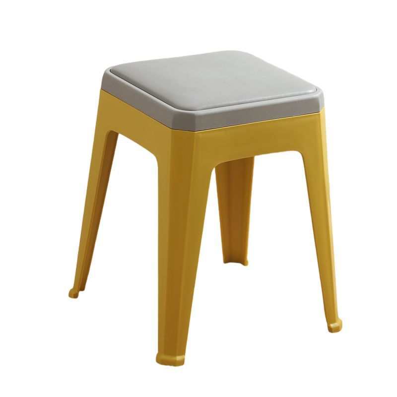 Soft plastic medium-sized kids stool living room dining table stool thickened adult for home durable and stackable storage