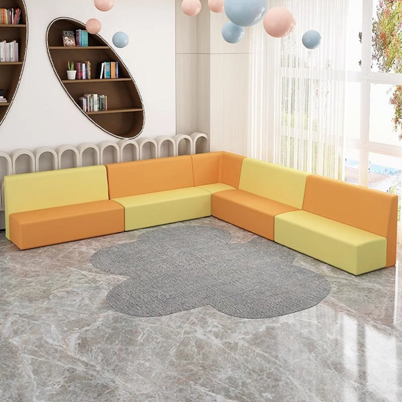 Shengli kindergarten training institution shop business hall reception waiting area lobby special-shaped sofa seat set