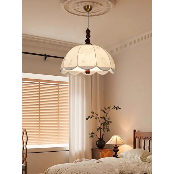 Fabric printing new Chinese retro restaurant chandelier medieval bar counter Nanyang romantic room study eye protection light E