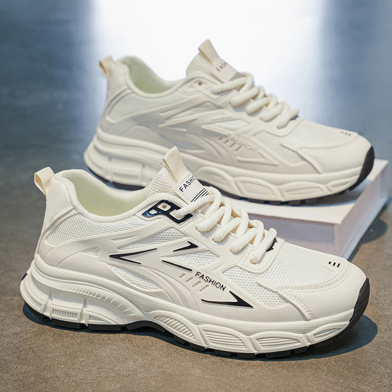 Men's shoes 2026 new lightweight breathable versatile athletic casual hollow-out anti-slip dad shoes student shoes for men