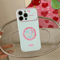 Suitable for iphone17pro mobile phone case ins fresh plaid round bow contrasting color iphone18 protective cover
