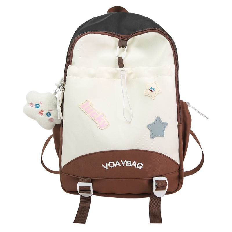 School bag for female junior high school students ins New Japanese niche design sense Campus large-capacity backpack College student backpack