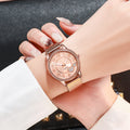 New fashion cross-border heart mesh strap quartz watch student rose gold heart diamond ladies watch wholesale silver